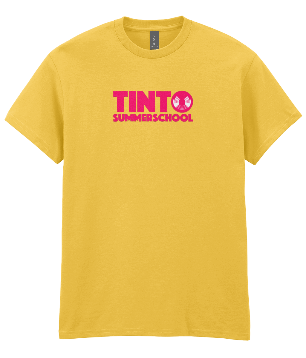 Tinto Summer School t-shirt - pink text logo - Image 4