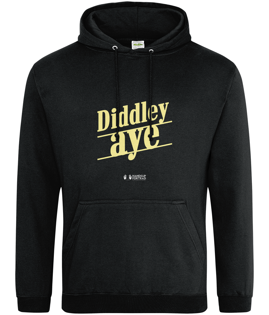 Diddley Aye cream logo hoodie - Image 2