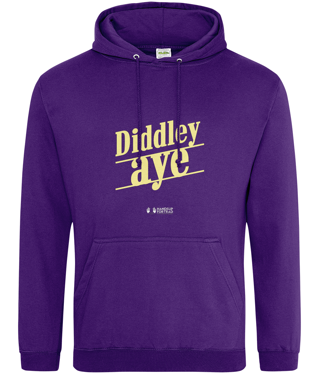 Diddley Aye cream logo hoodie - Image 3